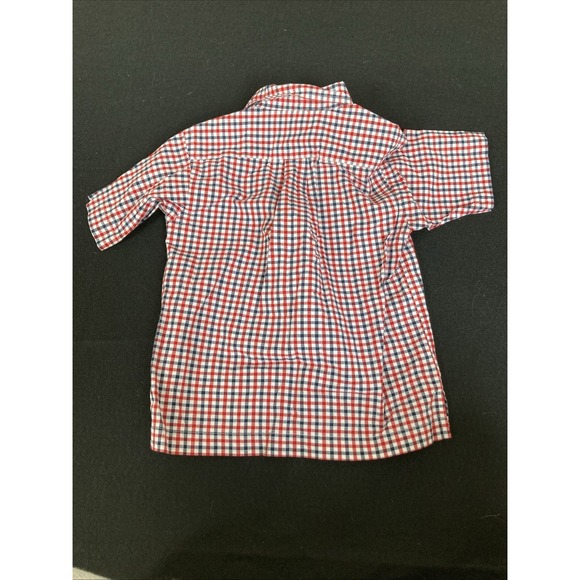 Polo Ralph Lauren Boys Short Sleeve Button Down Shirt Size 4 Red Blue Check Pony - Picture 6 of 6